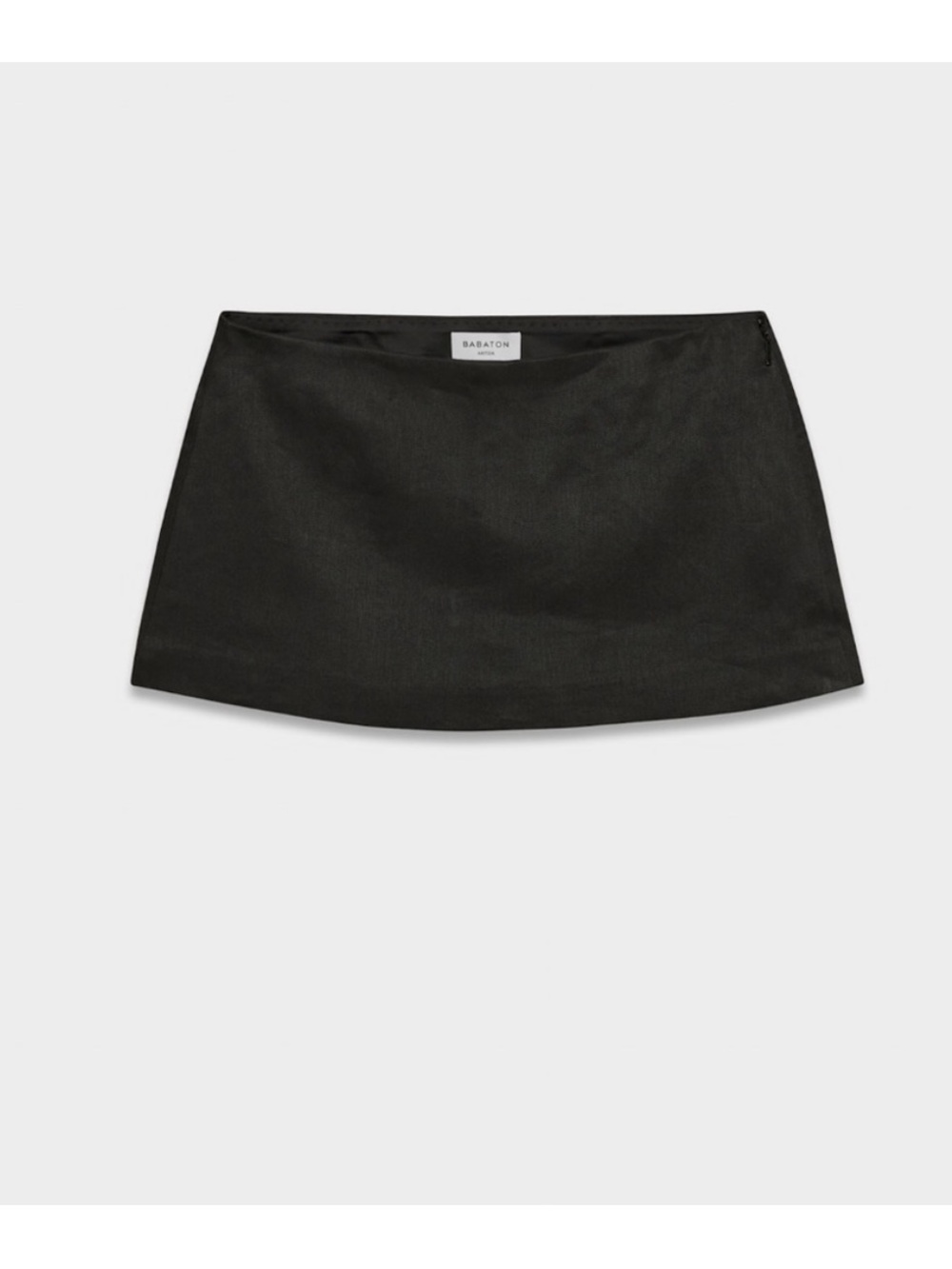 Aritzia Black Linen Mini Skirt